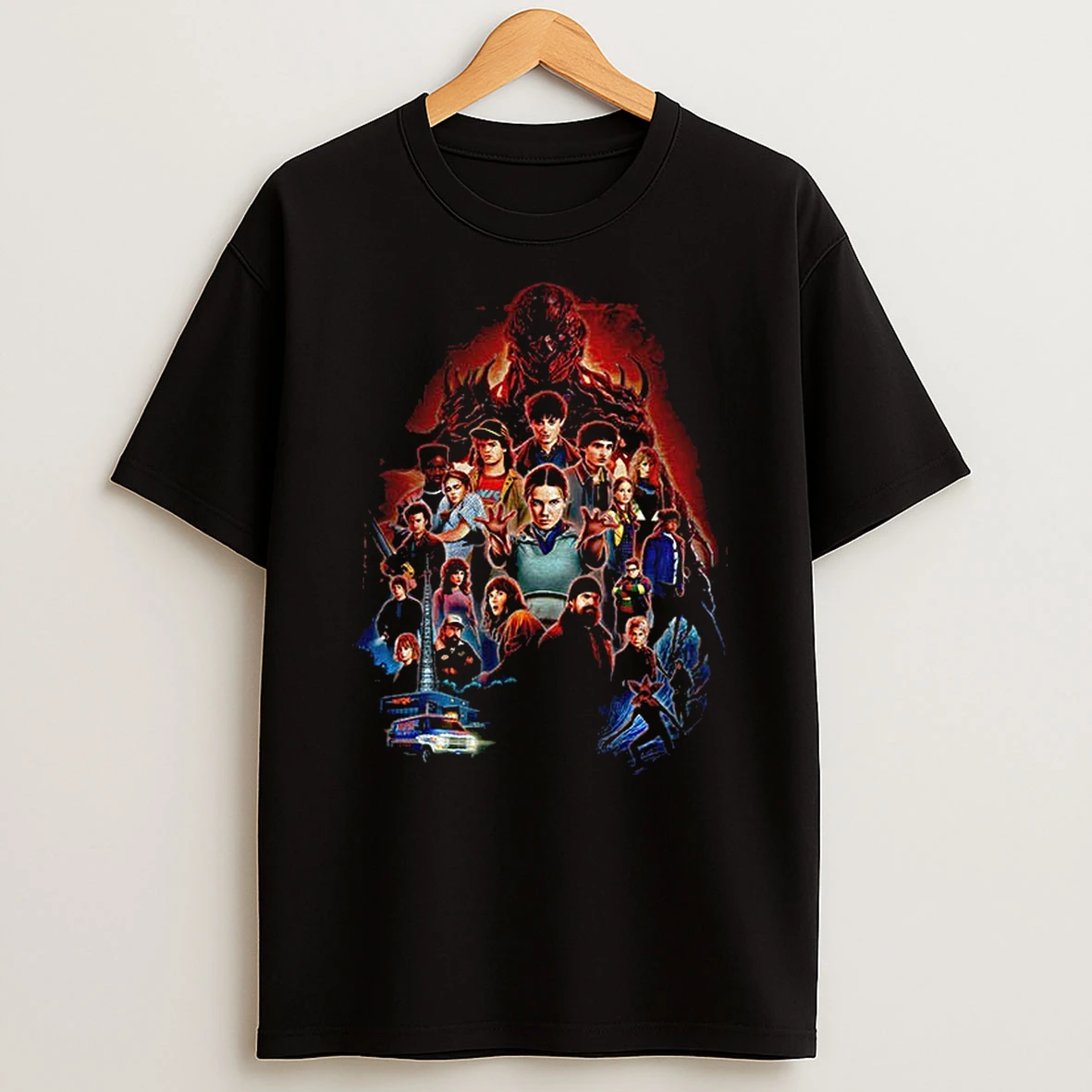 Stranger Things Characters Monster From Upside Down T Shirt