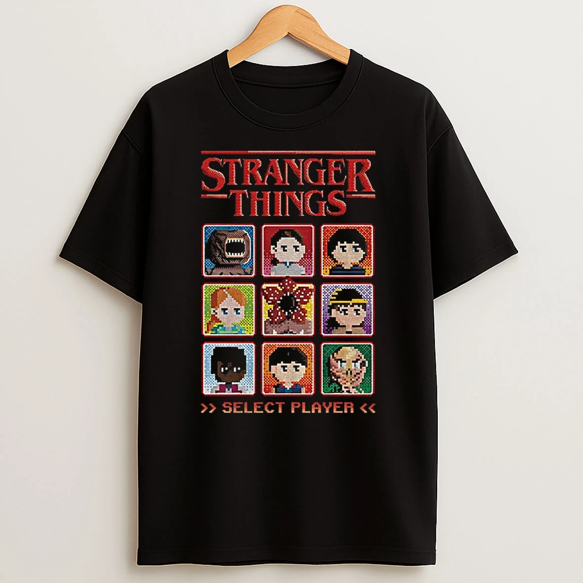 Stranger Things Choose Your Character Select Player Cartoon T Shirt