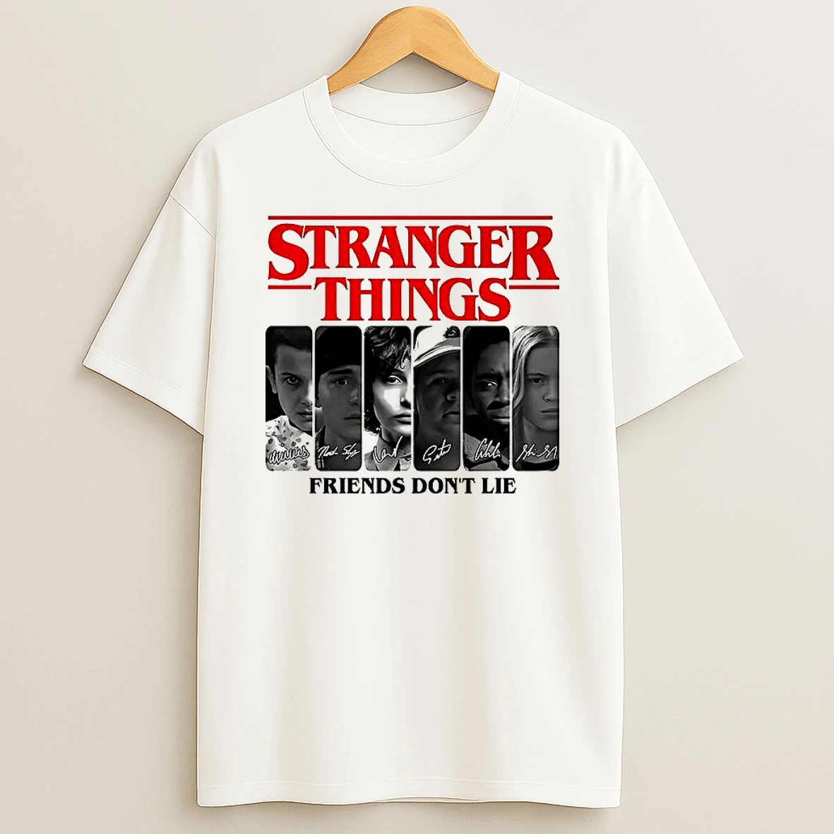 Stranger Things Friends Dont Lie Signature T Shirt