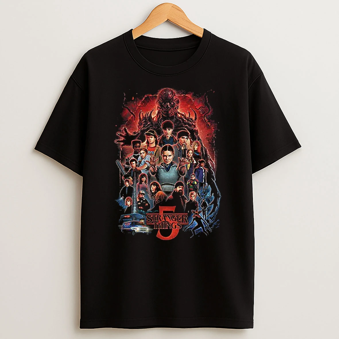Stranger Things X Kyle Lambert Season 5 Art T Shirt