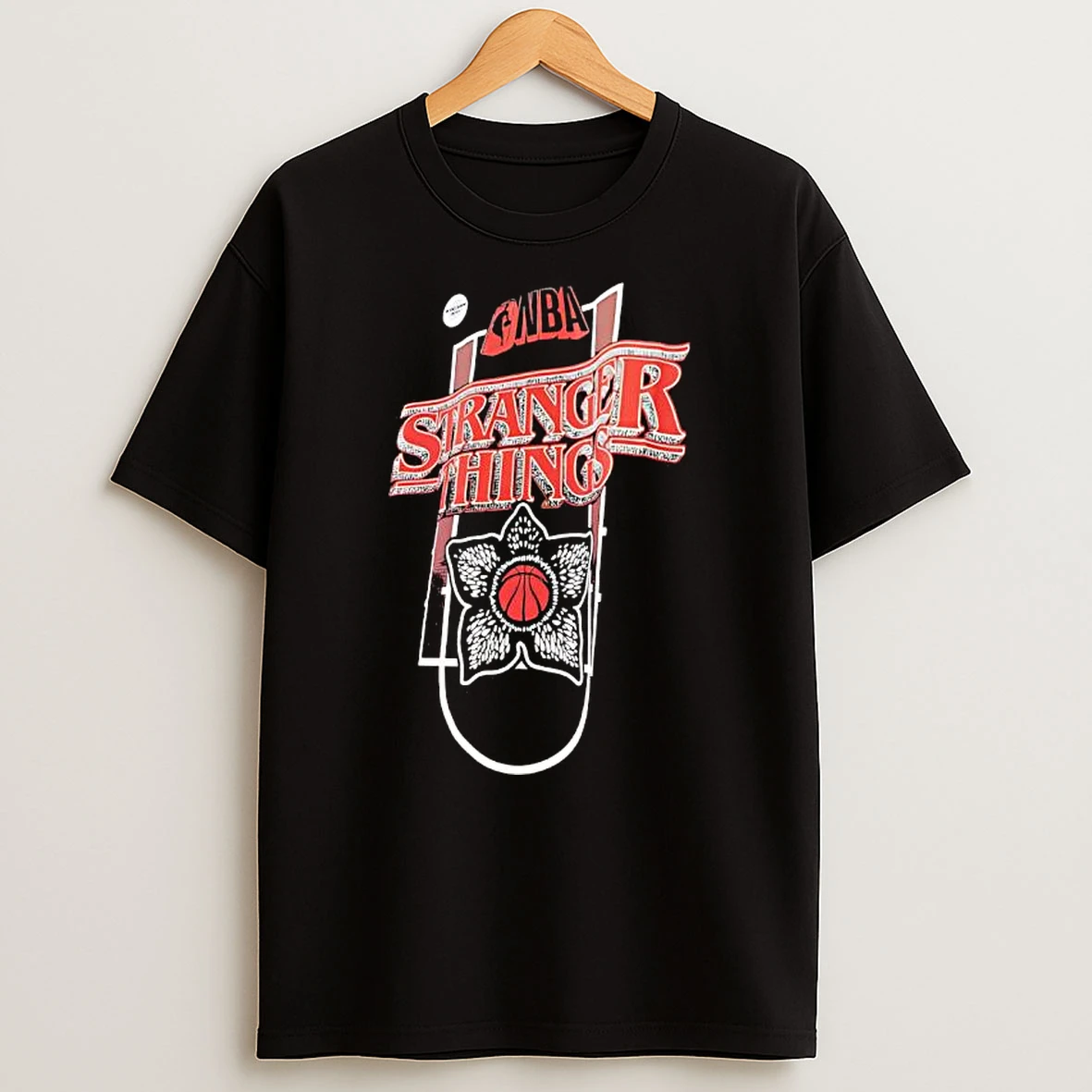 Stranger Things X Nba Demogorgon Logo T Shirt