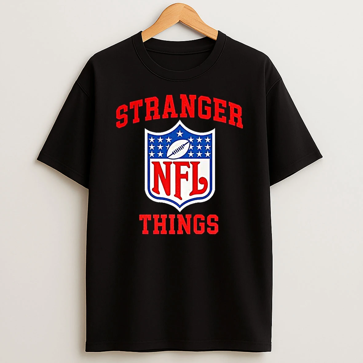 Stranger Things X Nfl Logo T Shirt