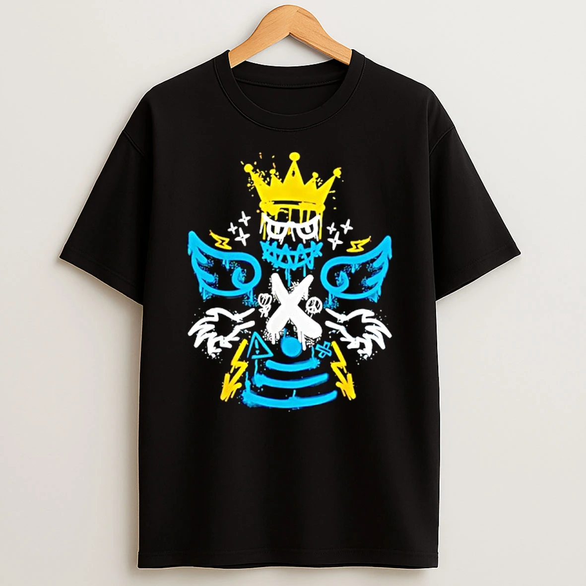 Streetwear Retro Gamma Blue Matching T Shirt