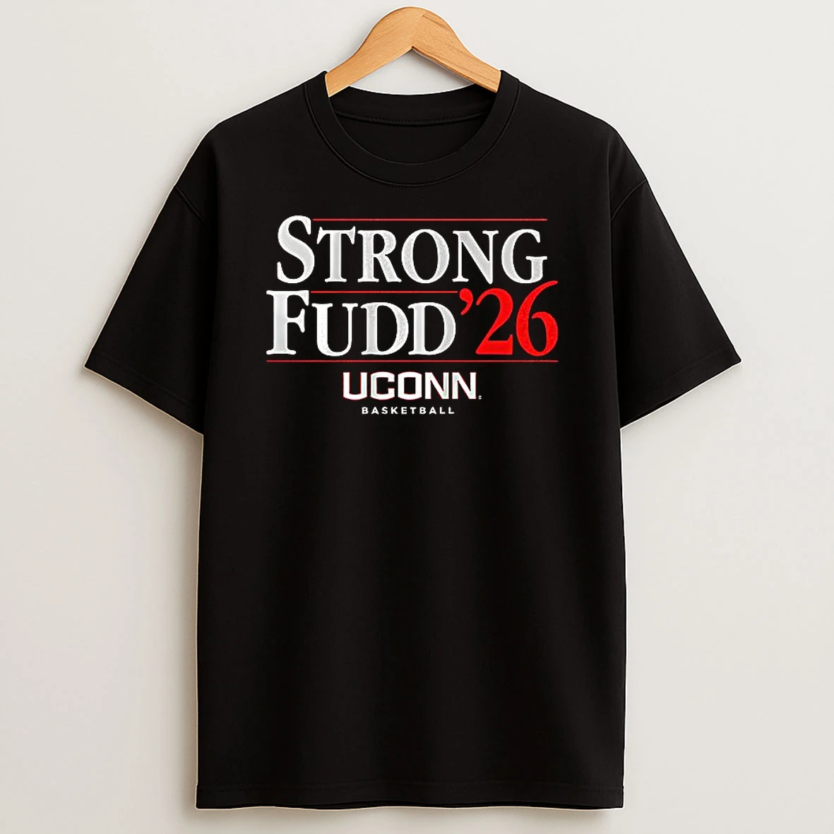 Strong Fudd 26 Uconn Huskies Mens Basketball T Shirt