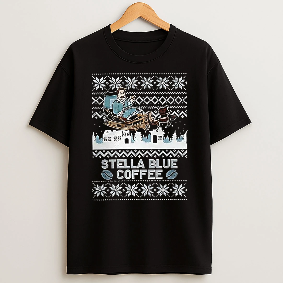Stuart Feiner Stella Blue Coffee Ugly Christmas 2026 T Shirt
