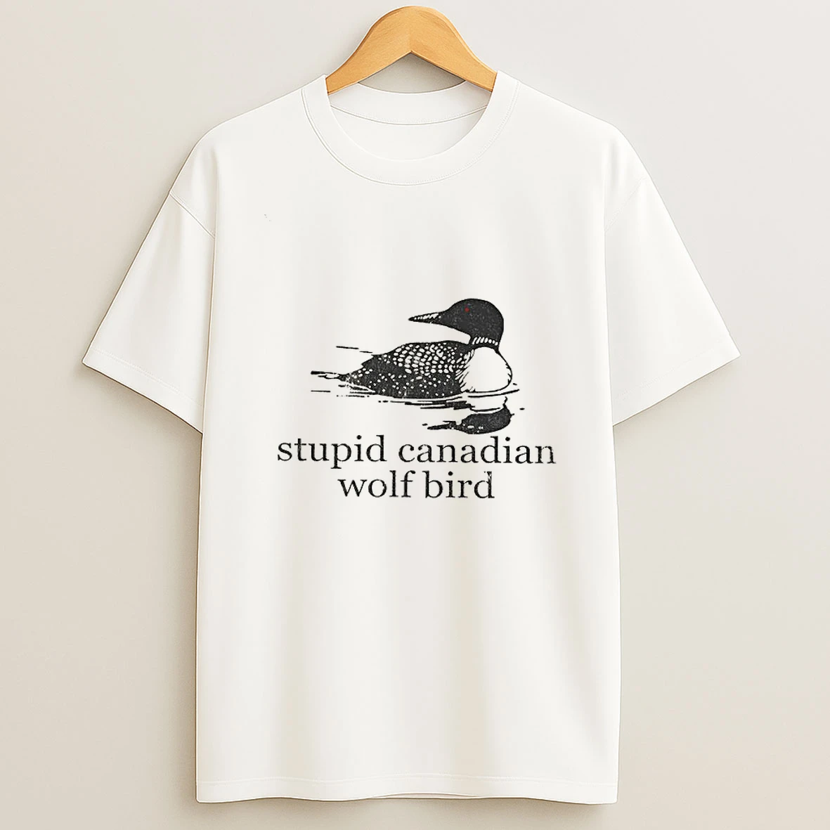 Stupid Canadian Wolf Bird Hockey Romance Lgbt Hockey T Shirt