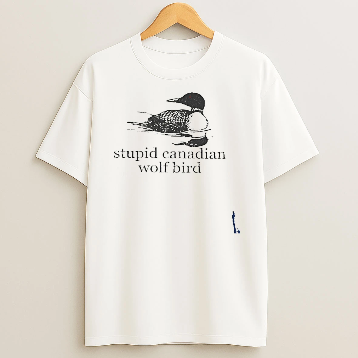 Stupid Canadian Wolf Bird Hockey Romance Lgbt T Shirt