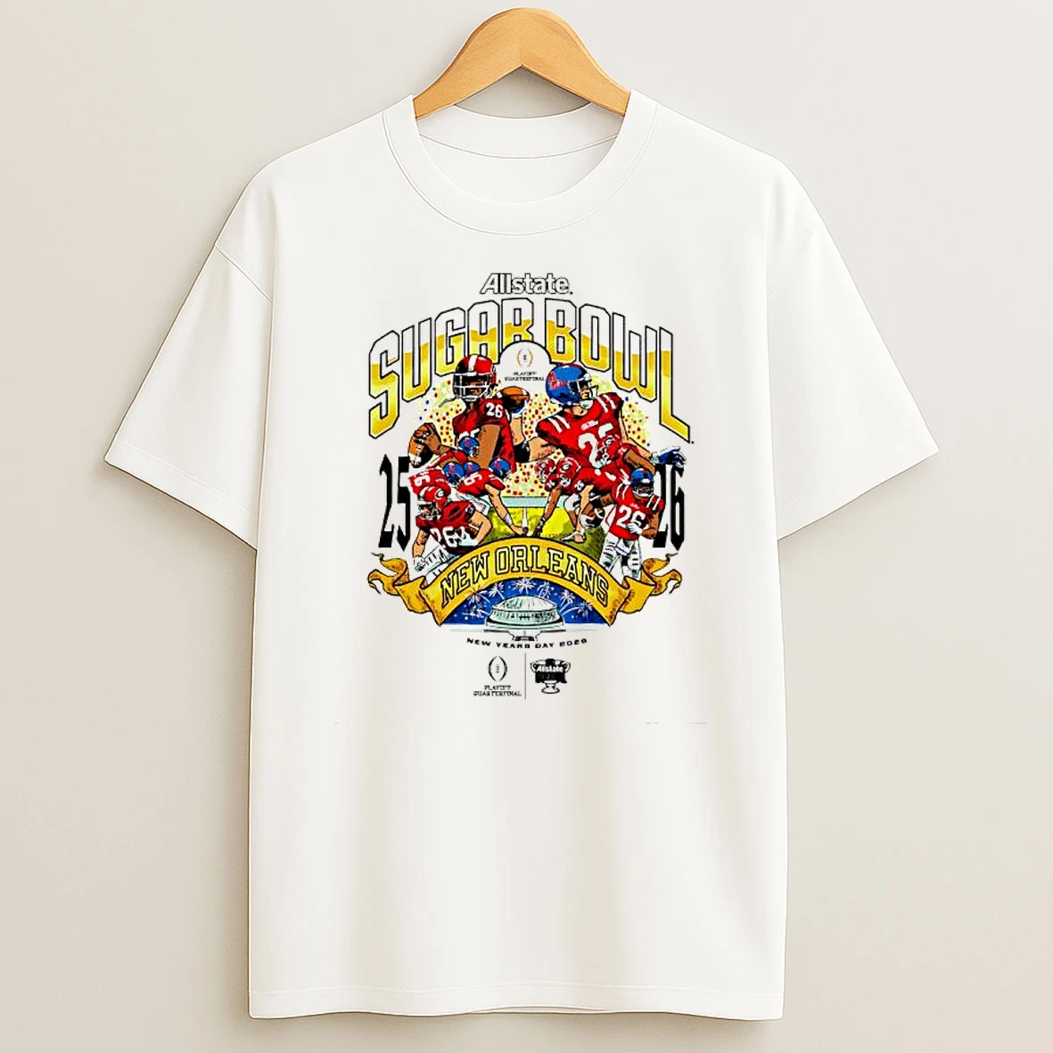 Sugar Bowl Allstate 25 26 New Orleans New Years Day T Shirt