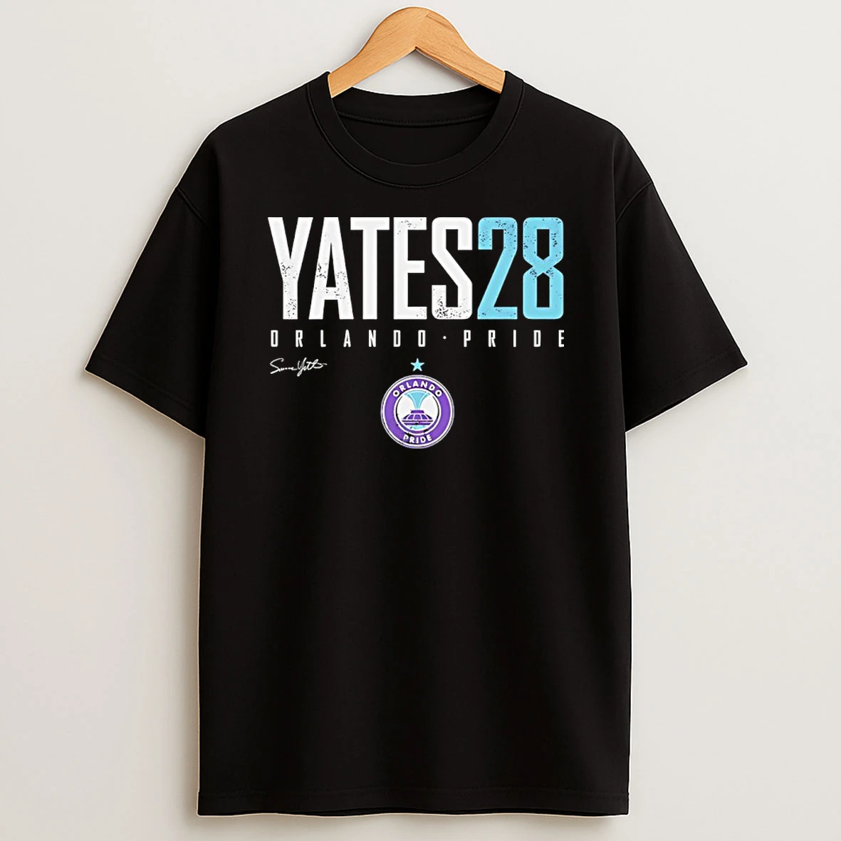 Summer Yates 28 Orlando Pride Womens Soccer Player Signature T Shirt