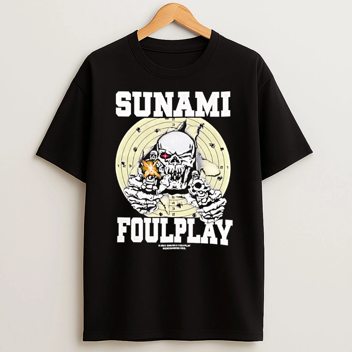 Sunami X Foulplay Collaboration Skull T Shirt