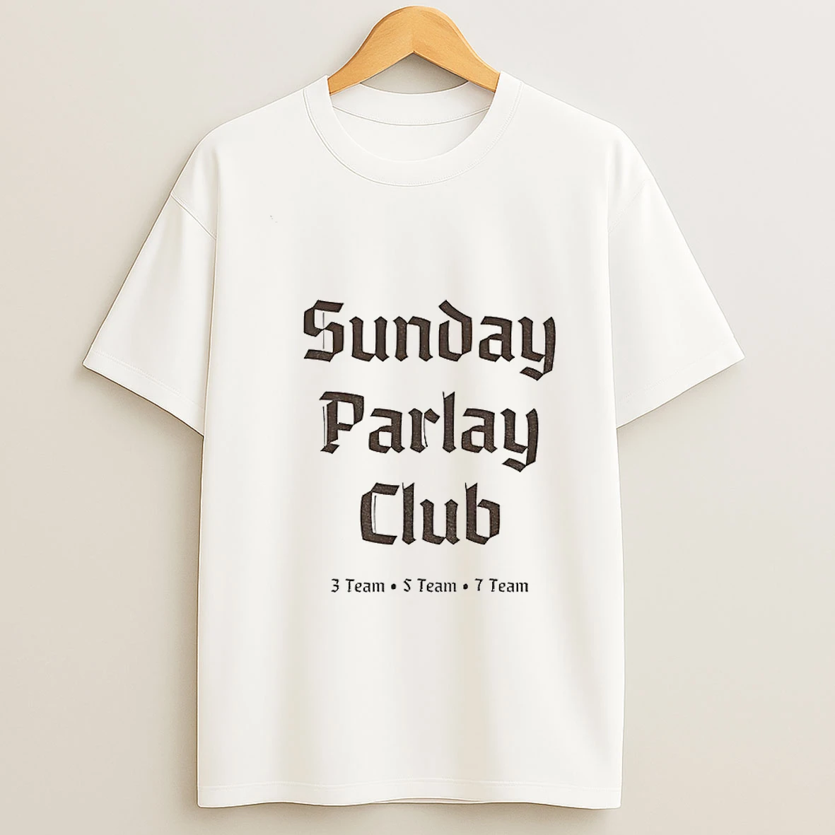 Sunday Parlay Club Sports Betting Typography T Shirt