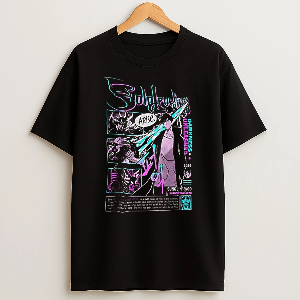 Sung Jin Woo Arise Anime Darkness Unleashed T Shirt