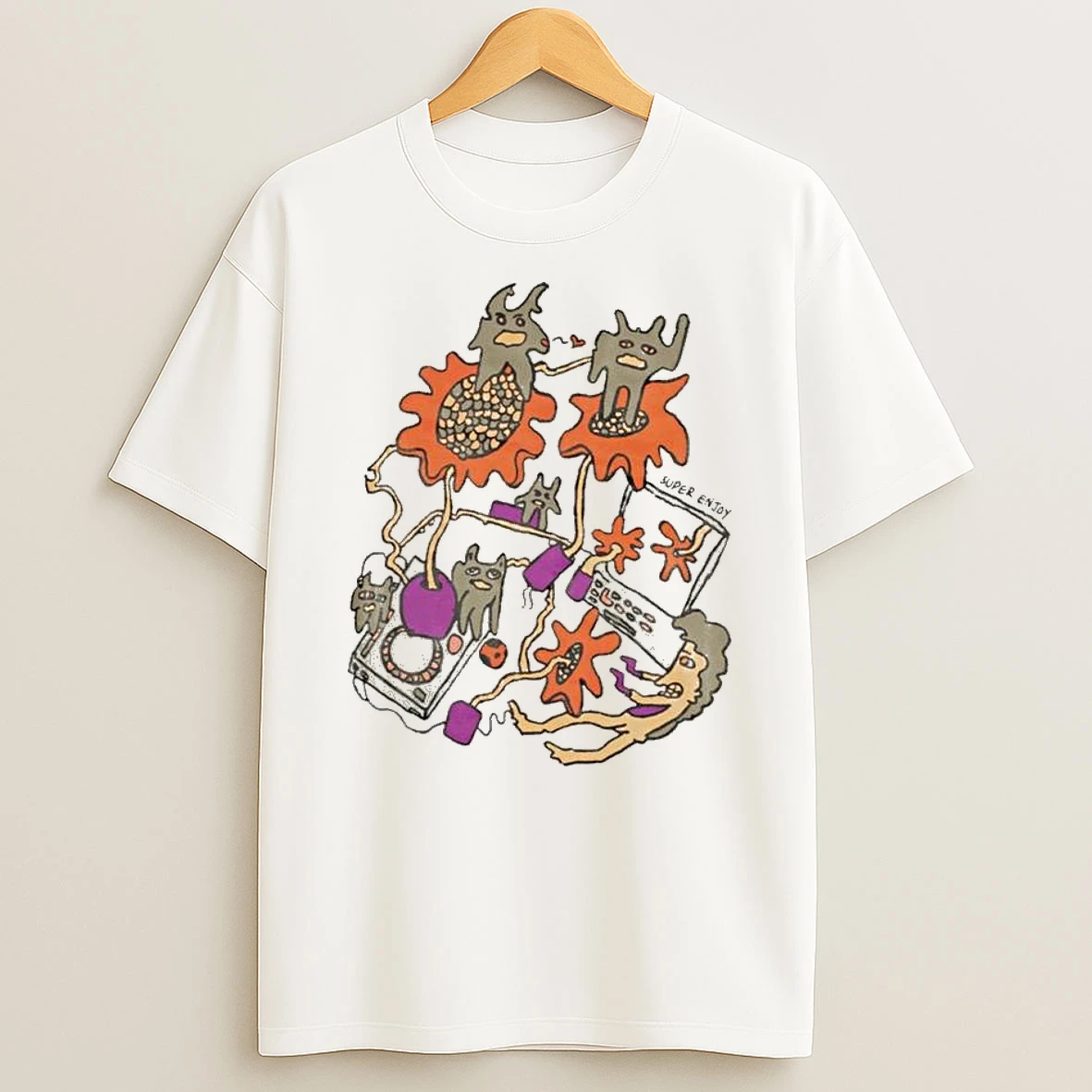 Super Enjoy Dj Animals Graphic T Shirt