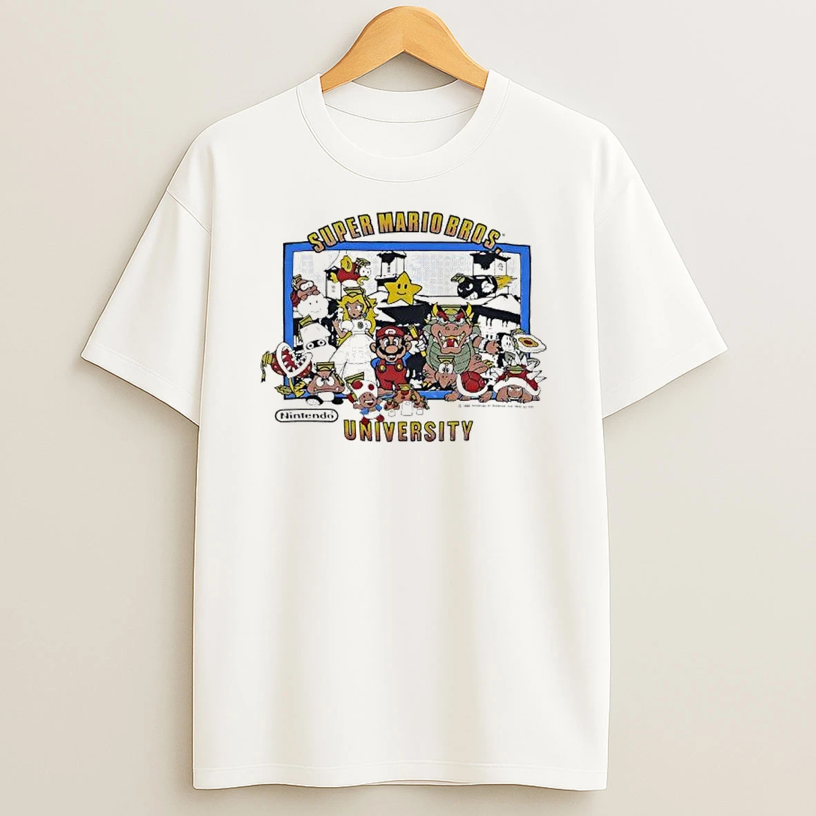 Super Mario Bros Nintendo 1988 University Graphic T Shirt
