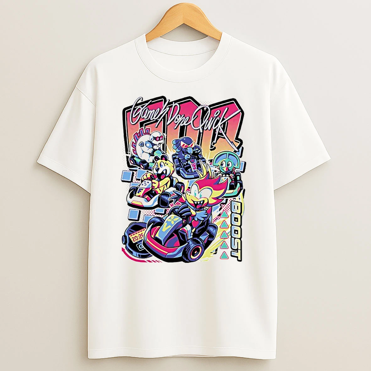 Super Mascot Racers Game Done Quick Circle T Shirt