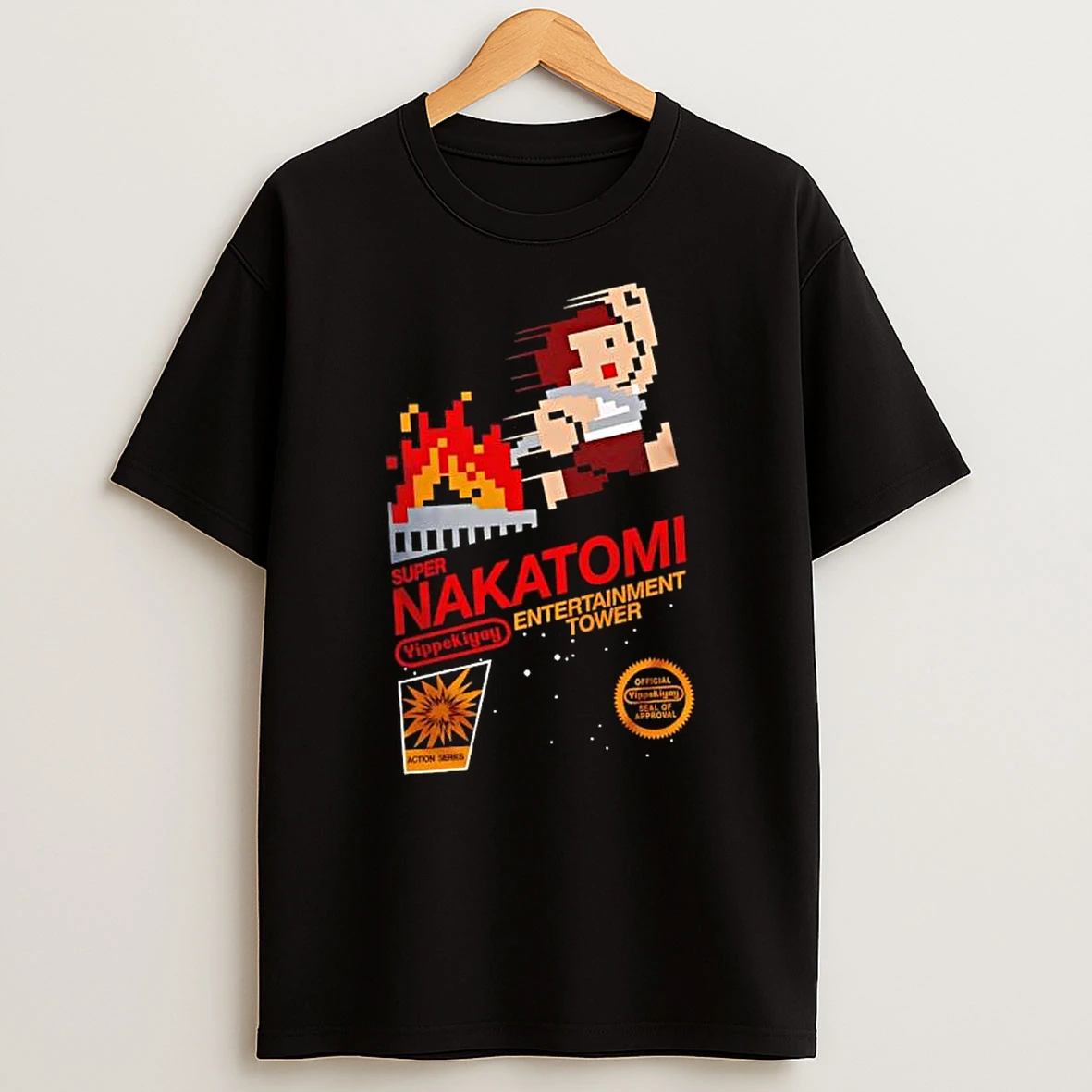 Super Nakatomi Entertainment Tower Graphic T Shirt