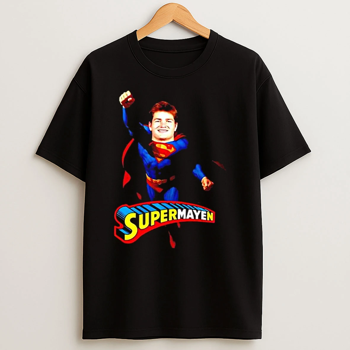 Supermayen Superman Patriots Drake Maye Parody Fan T Shirt