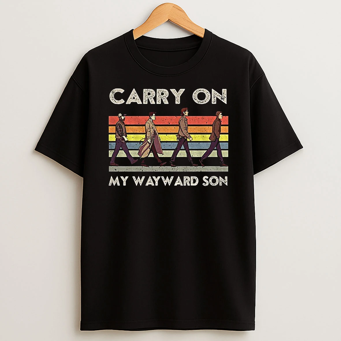 Supernatural Carry On My Wayward Son Vintage T Shirt