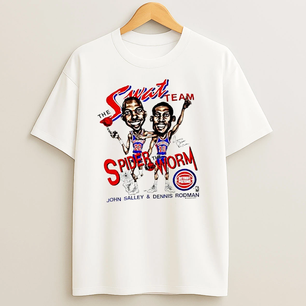Swat Team Spider The Worm Detroit Pistons John Salley And Dennis Rodman T Shirt