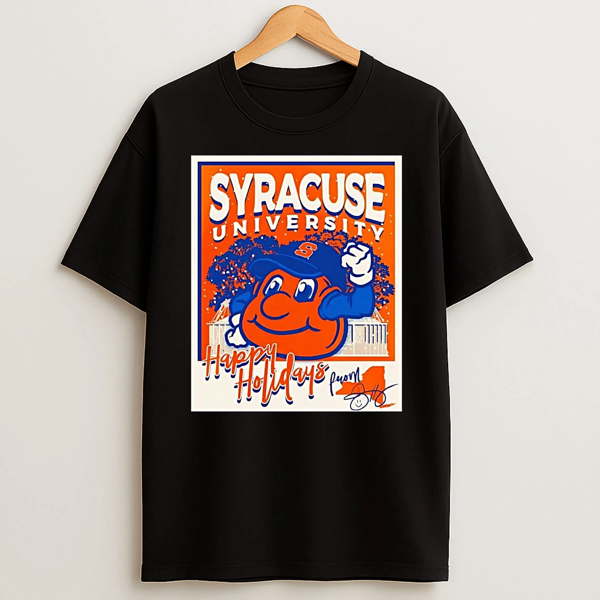 Syracuse Orange Happy Holiday From Otto Christmas T Shirt