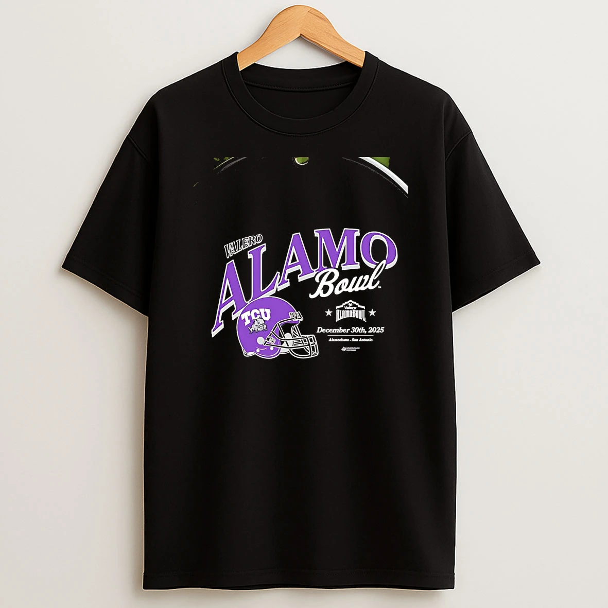 Tcu Horned Frogs 2025 Valero Alamo Bowl Helmet Chriast T Shirt