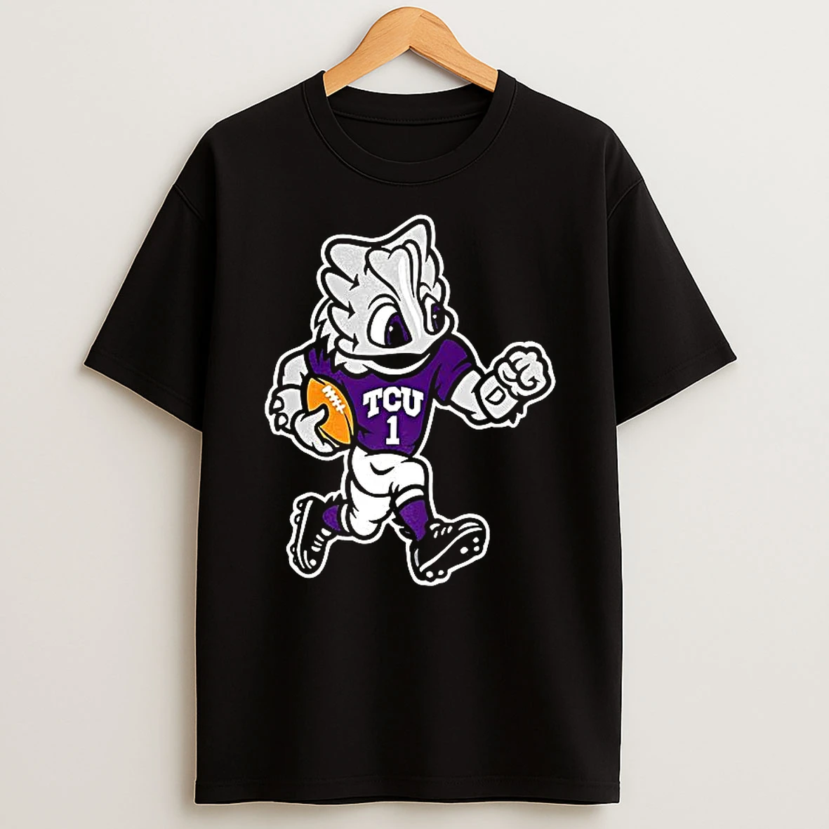 Tcu Horned Frogs Football Superfrog Running Mascot T Shirt