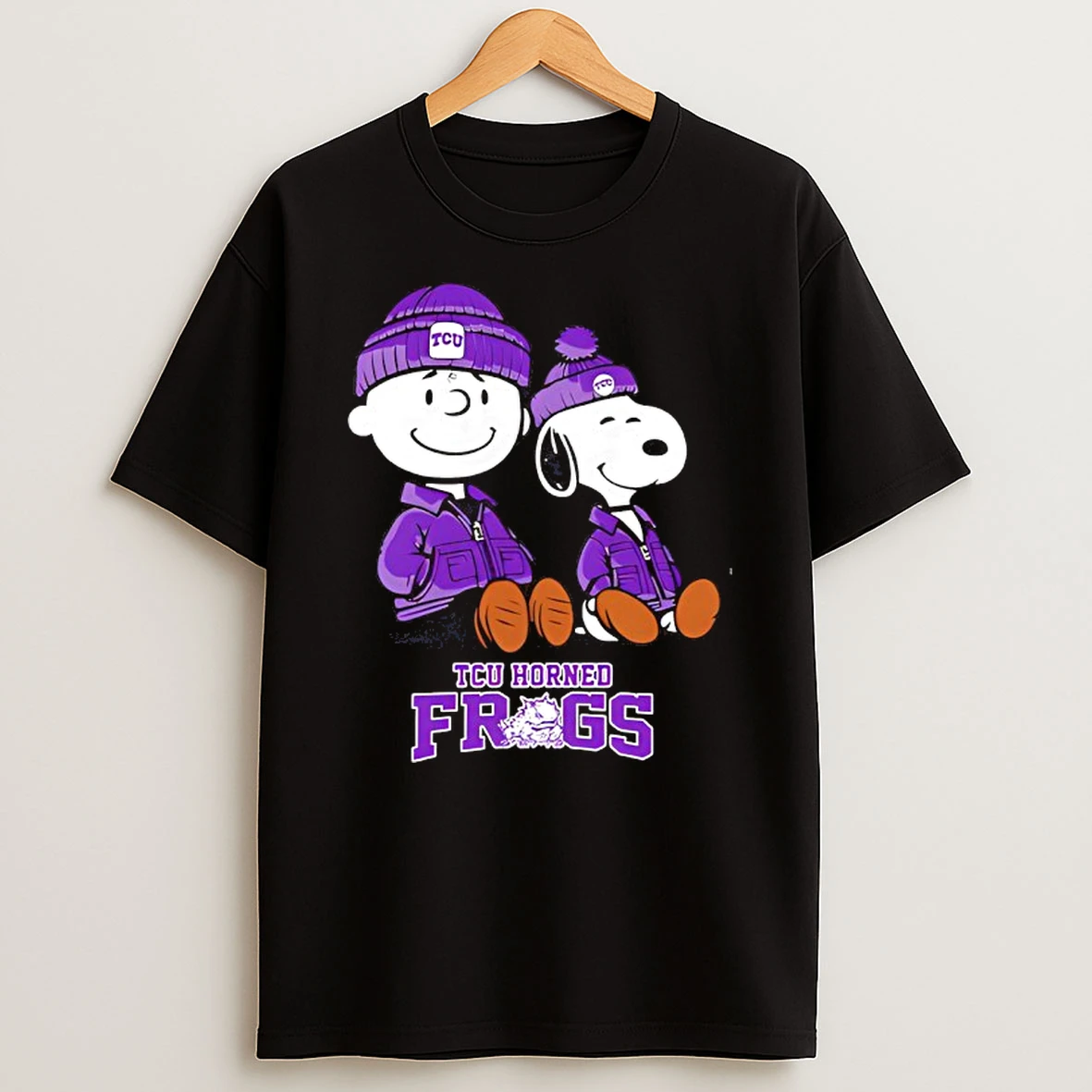 Tcu Horned Frogs X Snoopy And Charlie Brown T Shirt