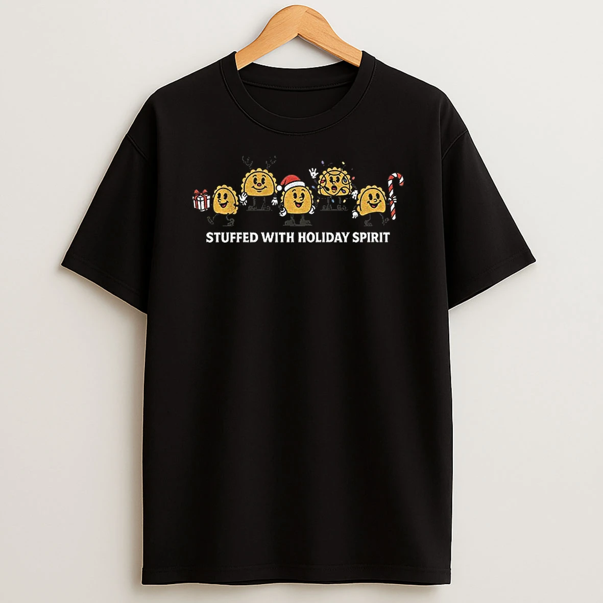 Tacos Stuffed With Holiday Spirit Merry Christmas T Shirt