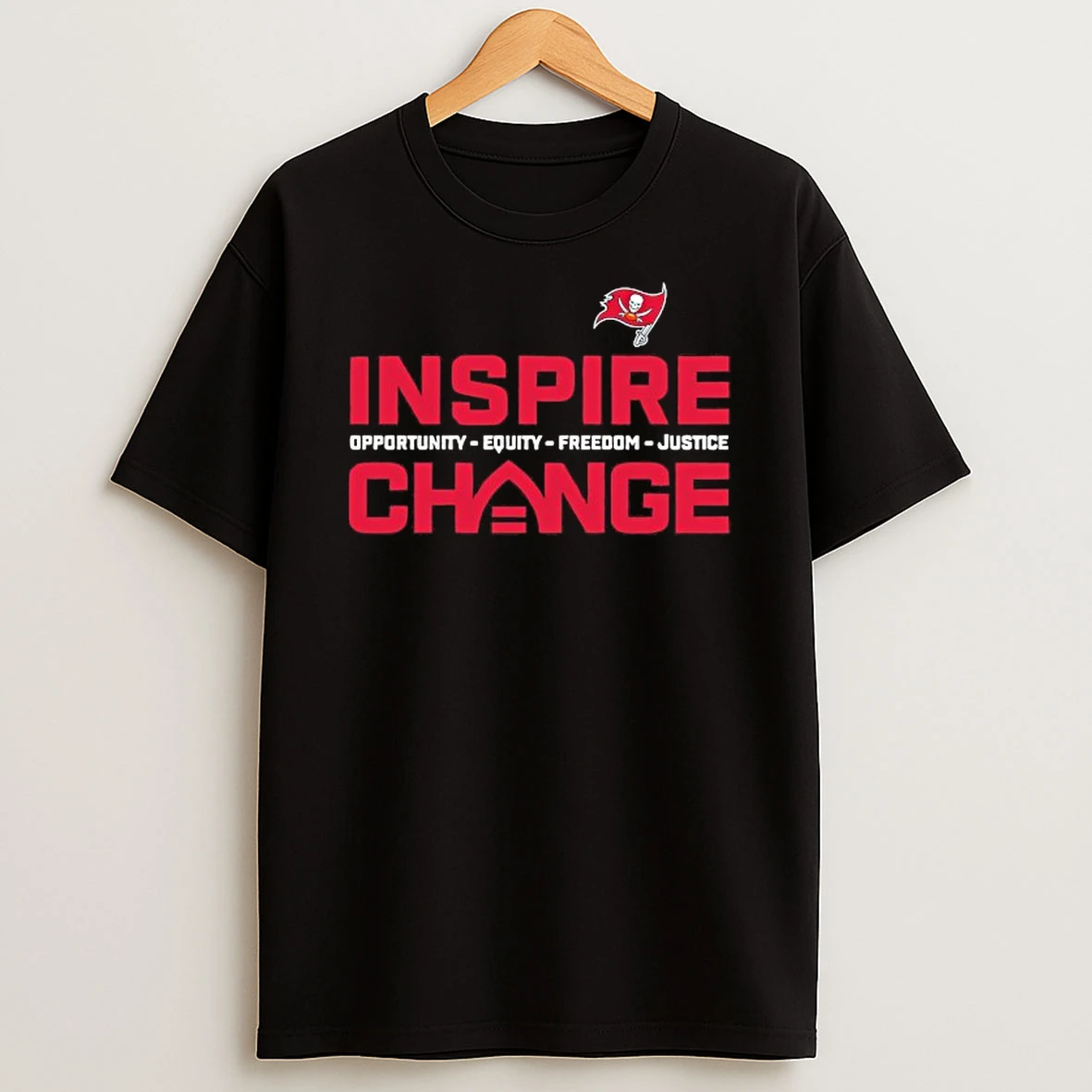 Tampa Bay Buccaneers Inspire Change Opportunity Equity Freedom Justice T Shirt