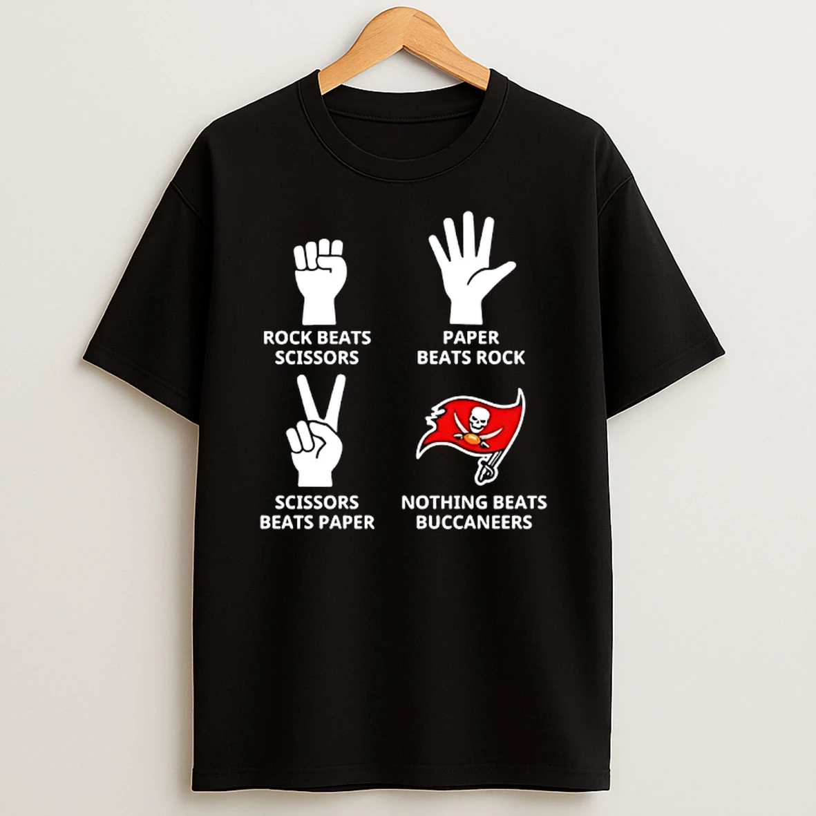 Tampa Bay Buccaneers Nothing Beats Rock Beats Scissors Paper Beats Rock Scissors Beats Paper T Shirt