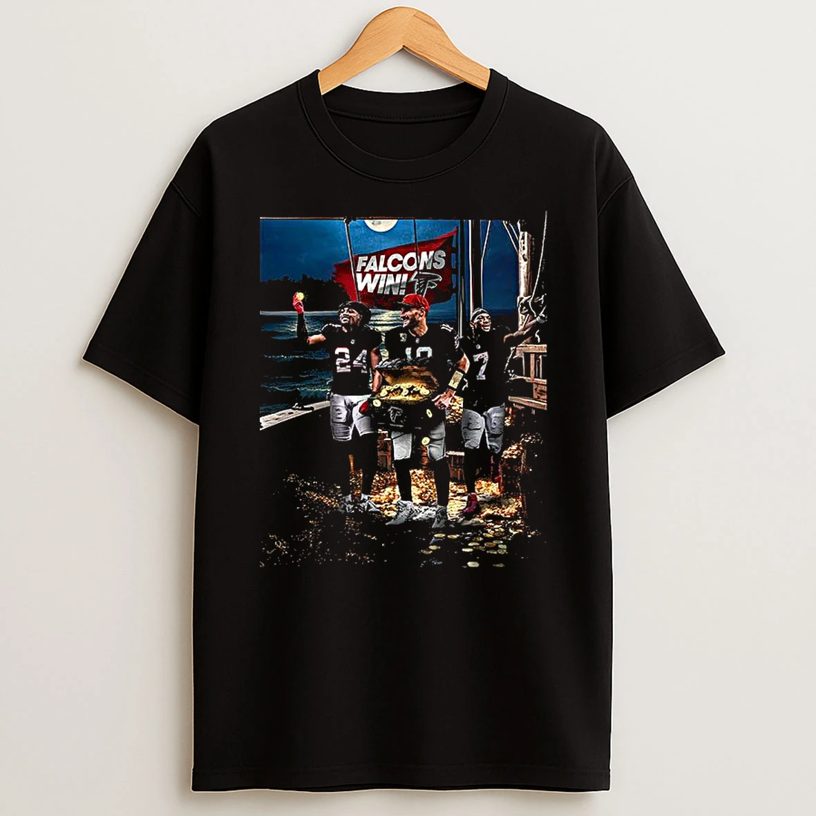 Tampa Bay Buccaneers Vs Atlanta Falcons Win Flag T Shirt