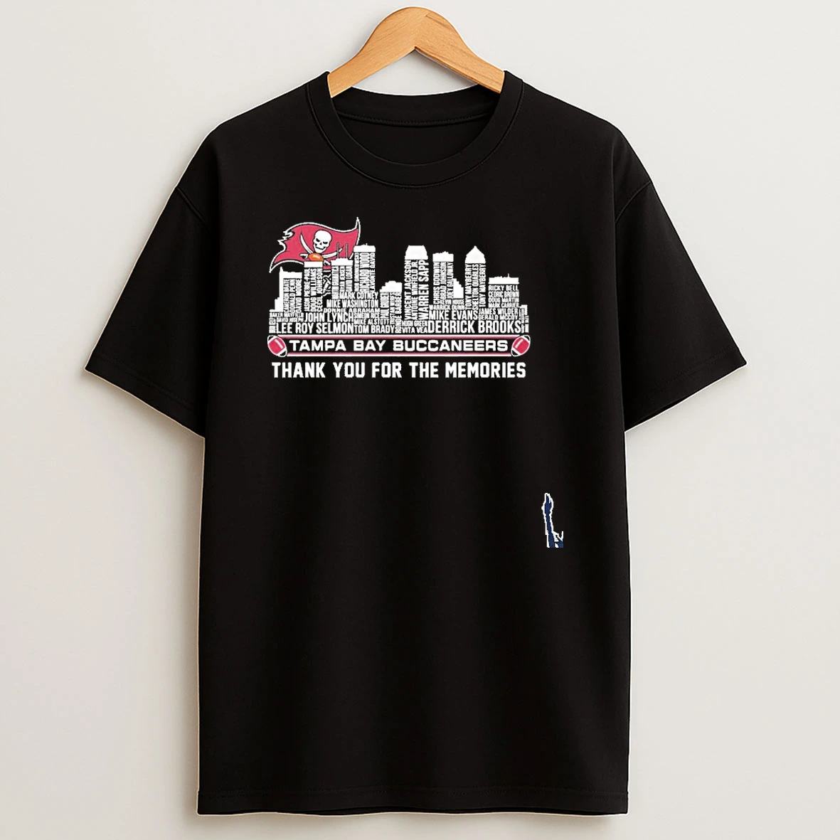 Tampa Bay Skyline X Tampa Bay Buccaneers Typo Team Name T Shirt
