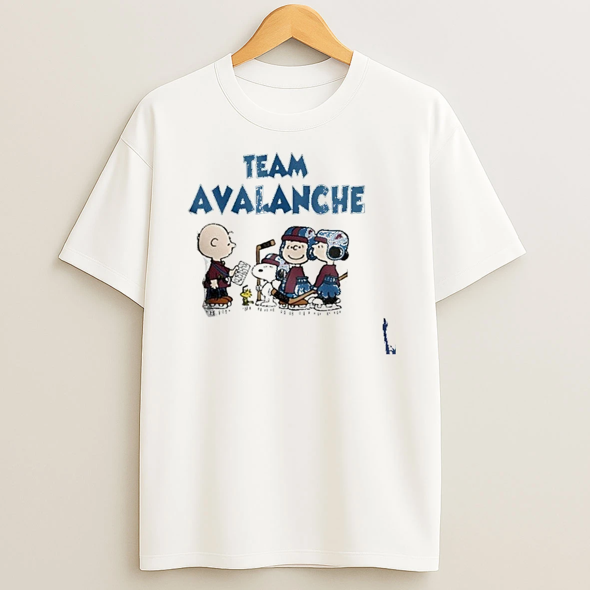 Team Colorado Avalanche Peanuts Hockey T Shirt
