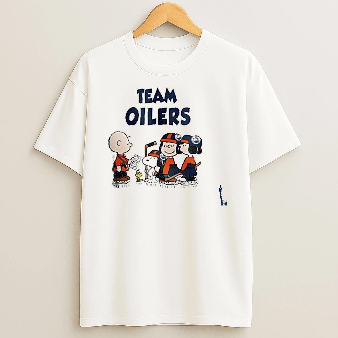 Team Edmonton Oilers Peanuts Hockey T Shirt