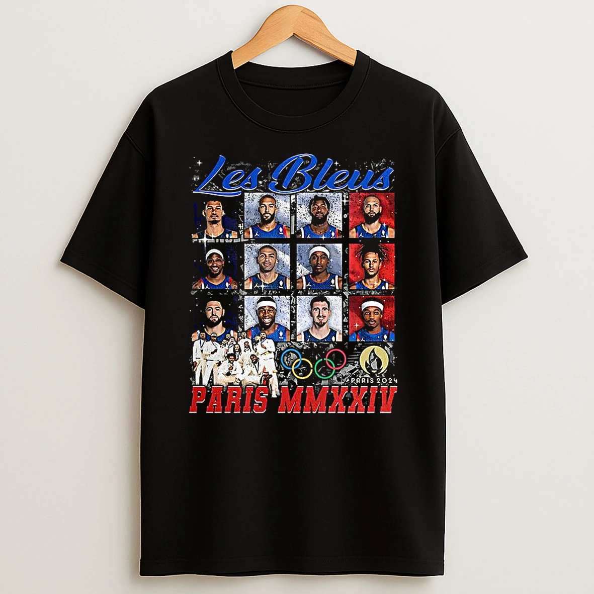 Team France Basketball Olympic Paris Mmxxiv Les Bleus T Shirt