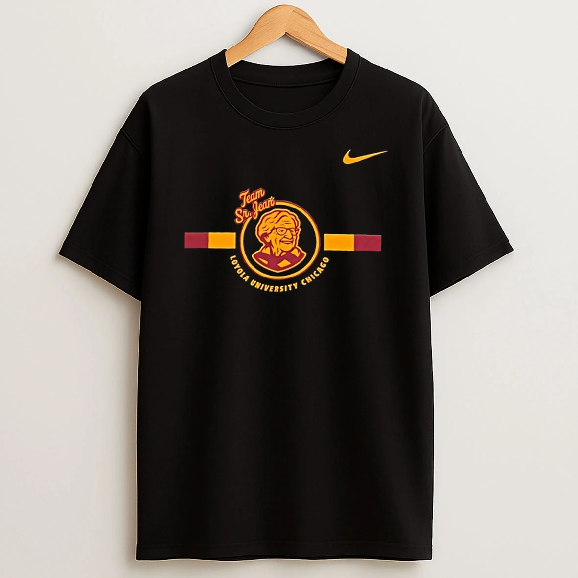 Team Sister Jean Loyola University Chicago Ramblers Nike Logo T Shirt