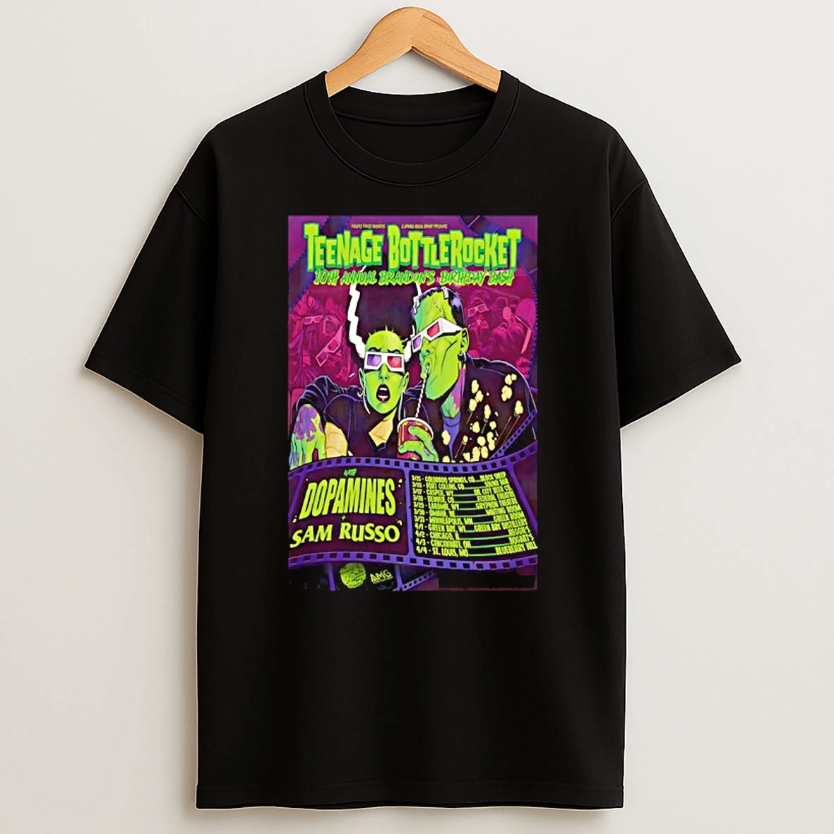 Teenage Bottlerocket 10th Annual Ons Birthday Bash Tour 2026 T Shirt