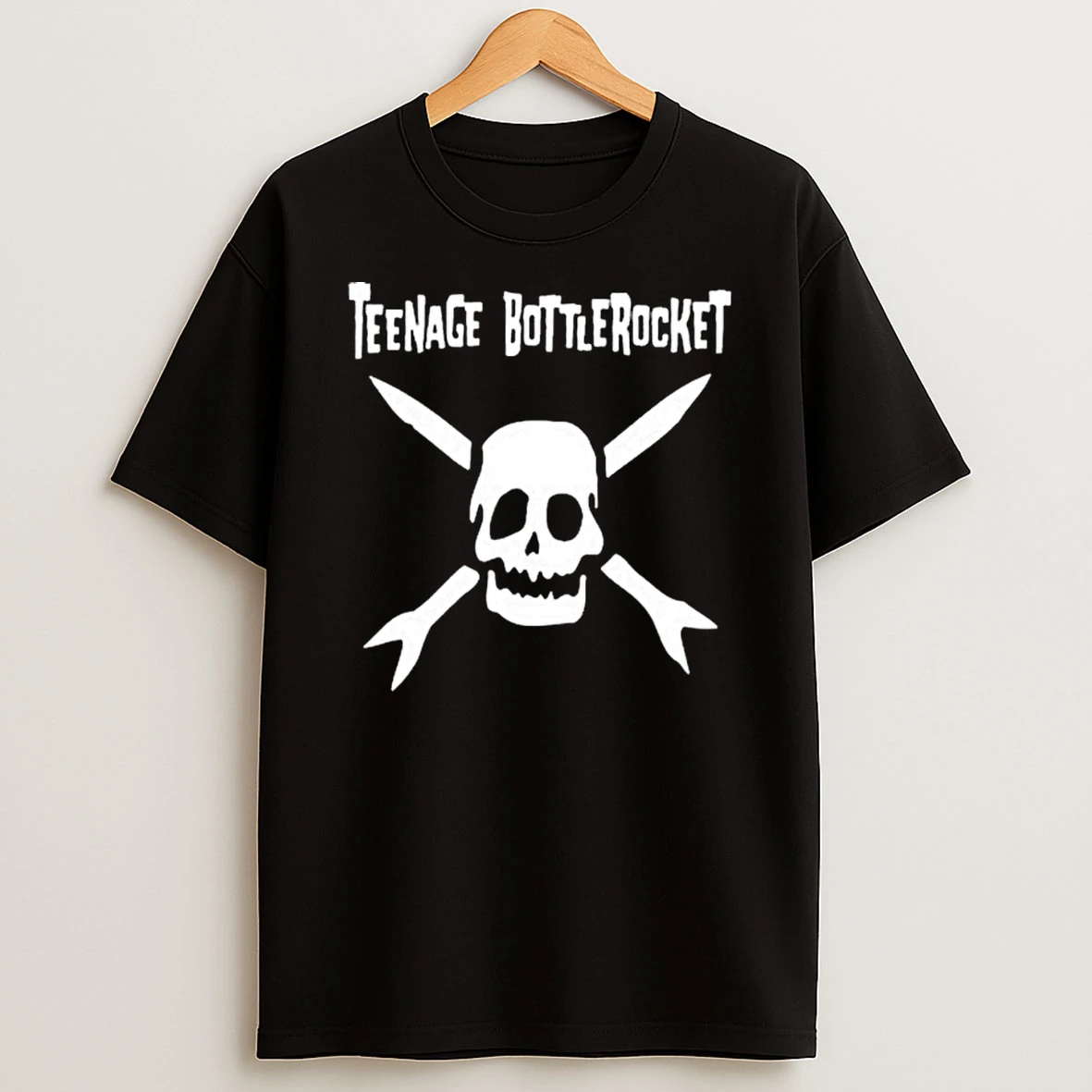Teenage Bottlerocket Skull Black Windbreaker T Shirt