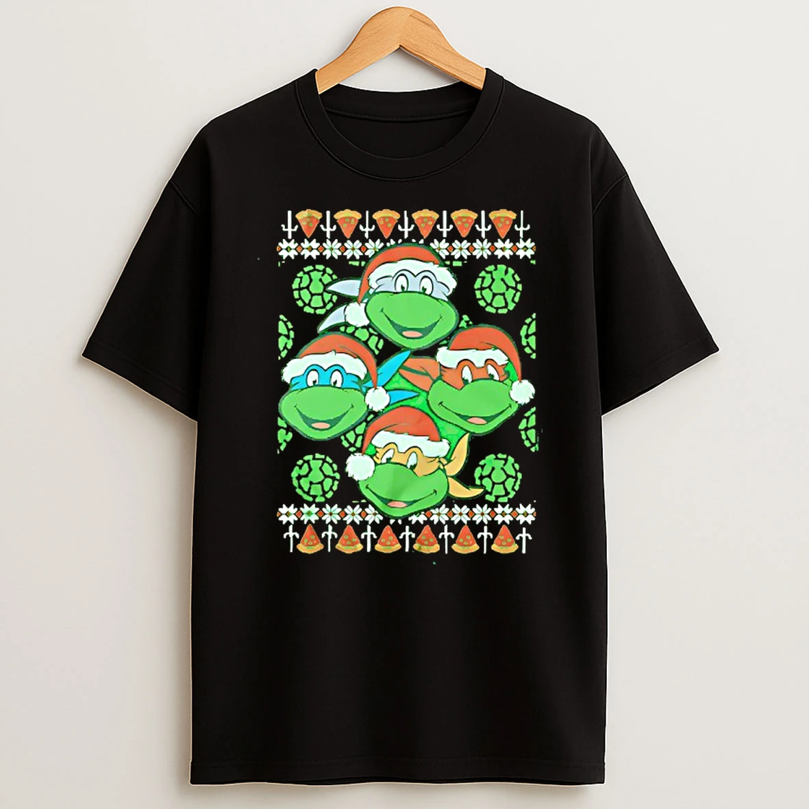 Teenage Mutant Ninja Turtles Faux Ugly Christmas T Shirt