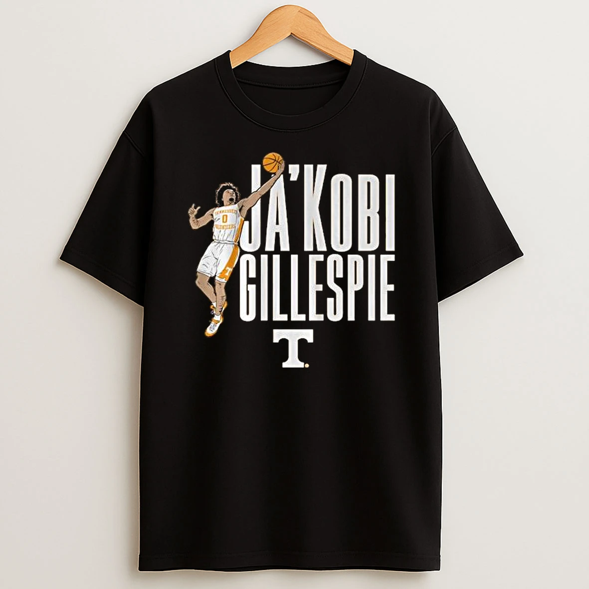 Tennessee Basketball Jakobi Gillespie Name Pose T Shirt