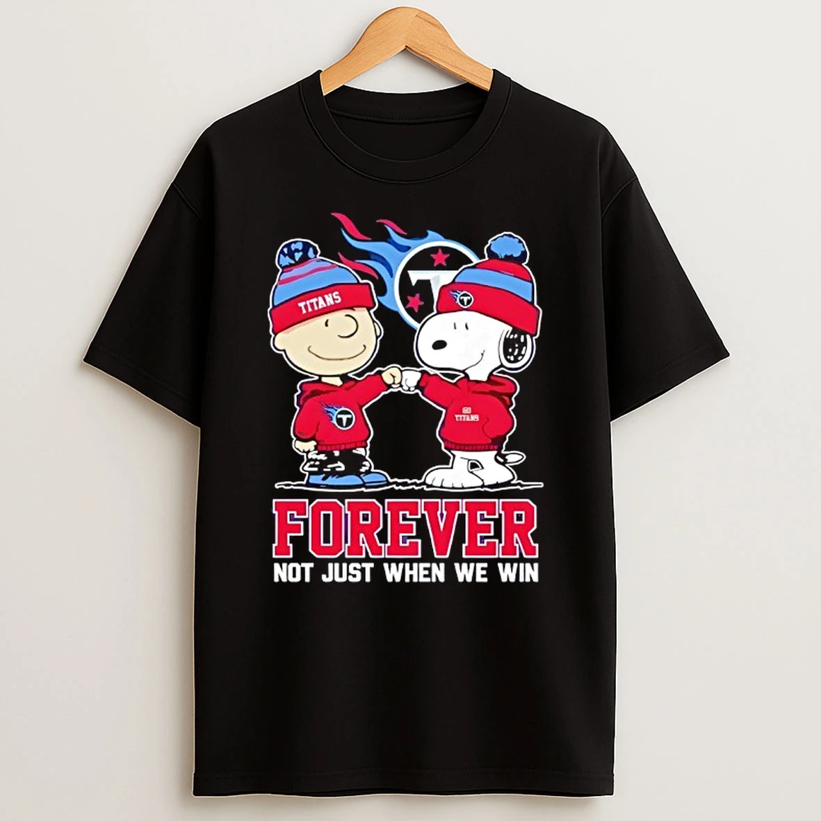 Tennessee Titans X Charlie Brown Vs Snoopy Forever Not Just When We Win T Shirt
