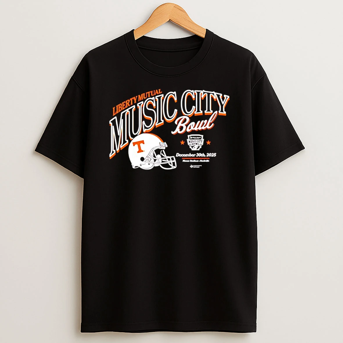 Tennessee Volunteers 2025 Liberty Mutual Music City Bowl T Shirt