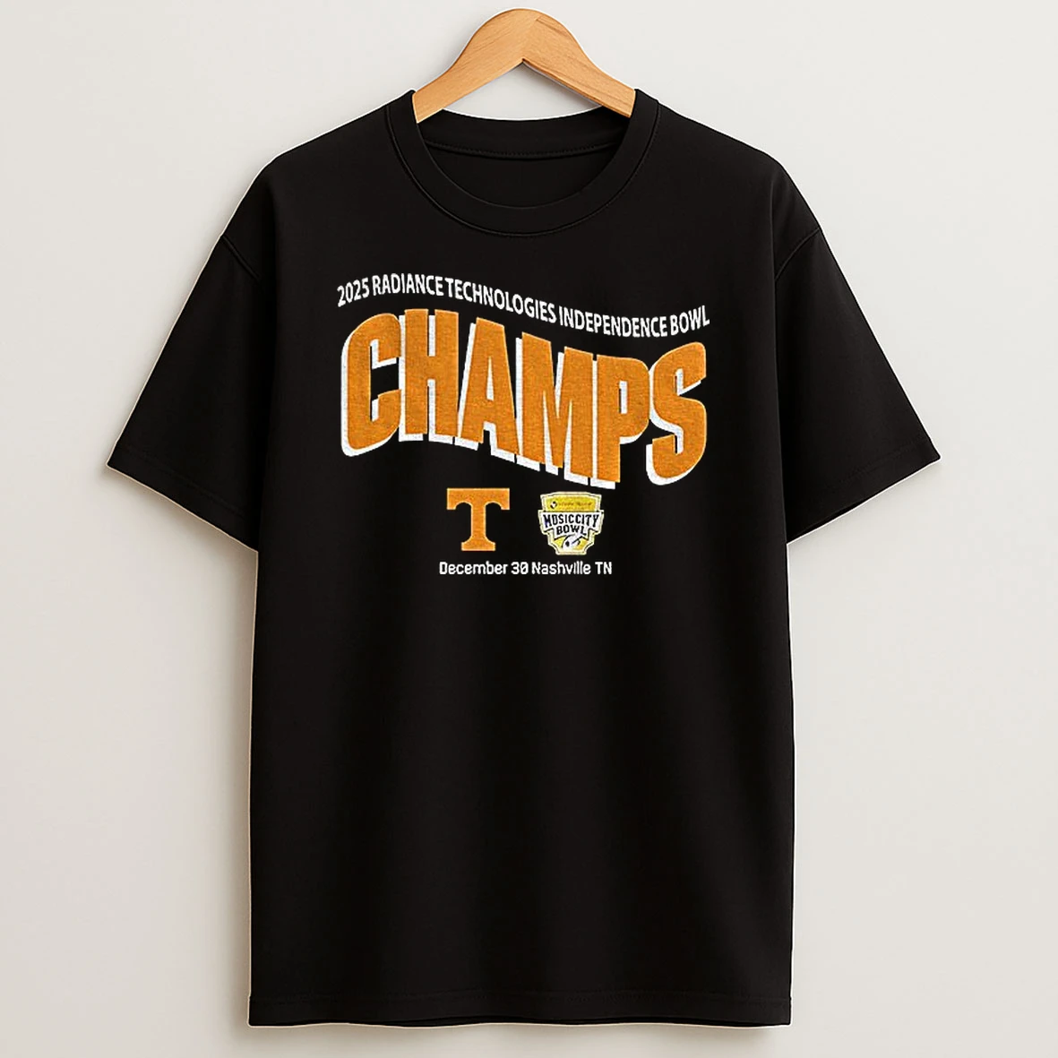 Tennessee Volunteers Football 2025 Liberty Mutual Music City Bowl Champions On December 30 2025 T Shirt