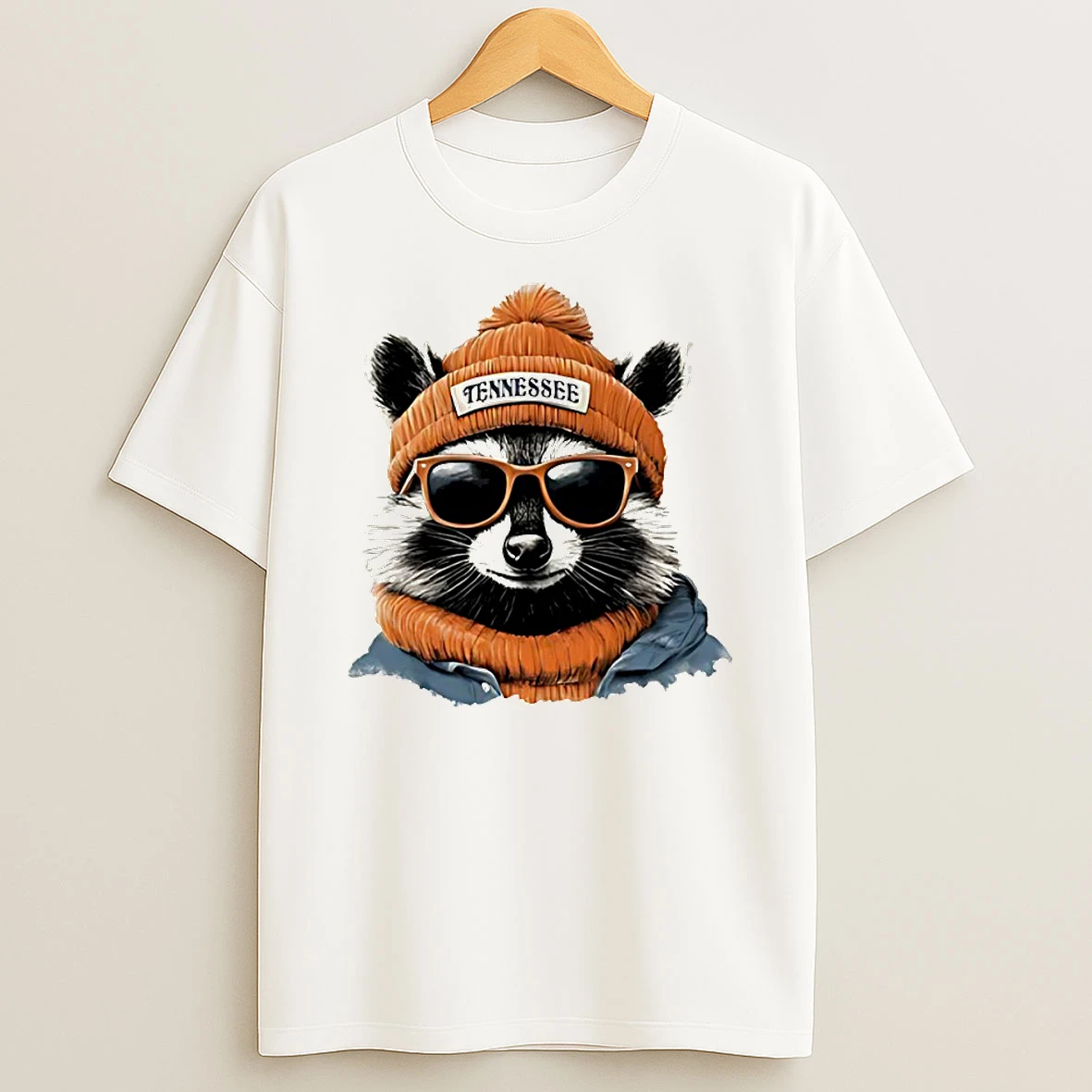 Tennessee Volunteers Mascot Wearing A Beanie And Sunglasses Circle T Shirt