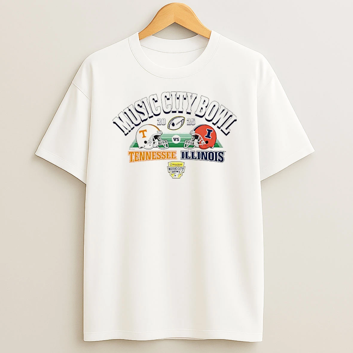 Tennessee Volunteers Vs Illinois Fighting Illini 2025 Liberty Mutual Music City Bowl T Shirt