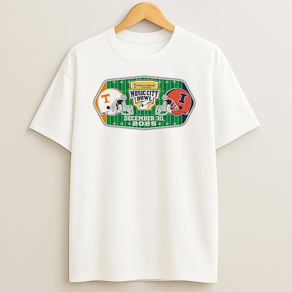 Tennessee Vs Illinois 2025 Liberty Mutual Music City Bowl T Shirt
