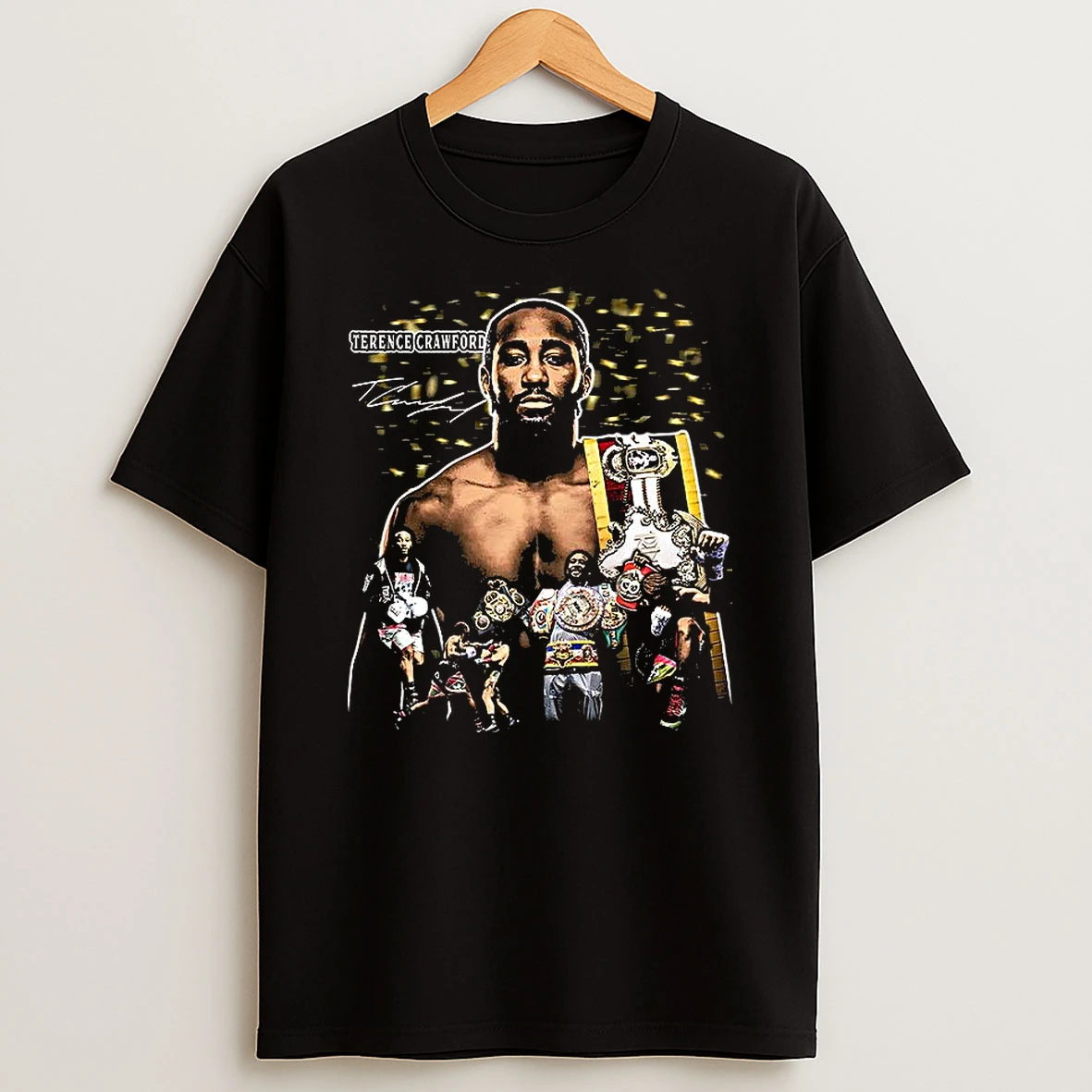 Terence Crawford Boxer Pound 4 Pound Signature Commemorative T Shirt