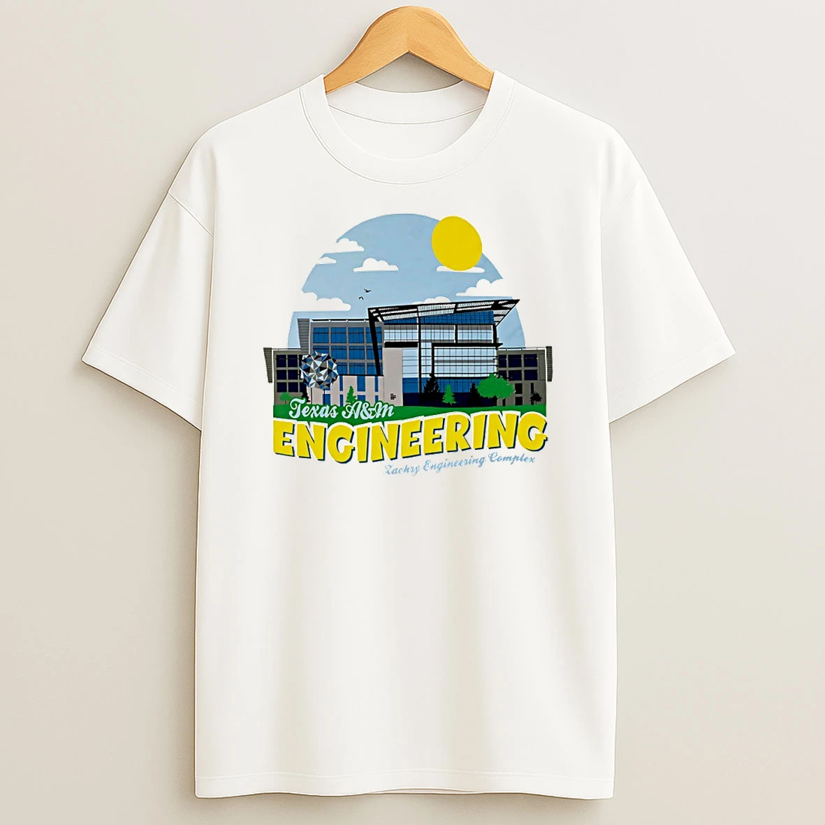Texas A And M Aggies Engineering Zachry Engineering Complex Circle T Shirt