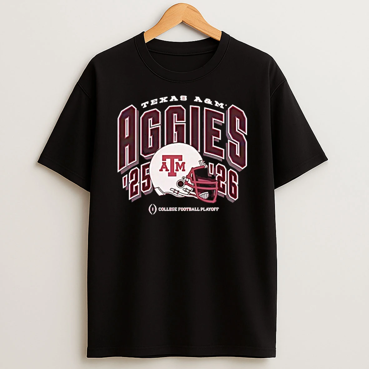 Texas A And M Aggies Football 2025 2026 Cfp Bound Helmet T Shirt