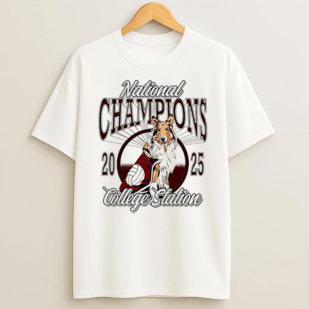 Texas A And M Womens Volleyball 2025 National Champions College Station Circle T Shirt